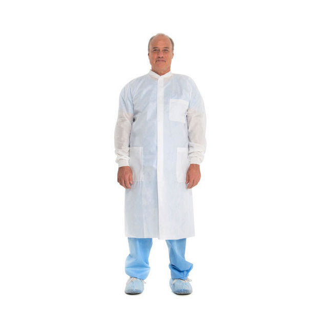 Lab Coat With Knit collar and cuffs