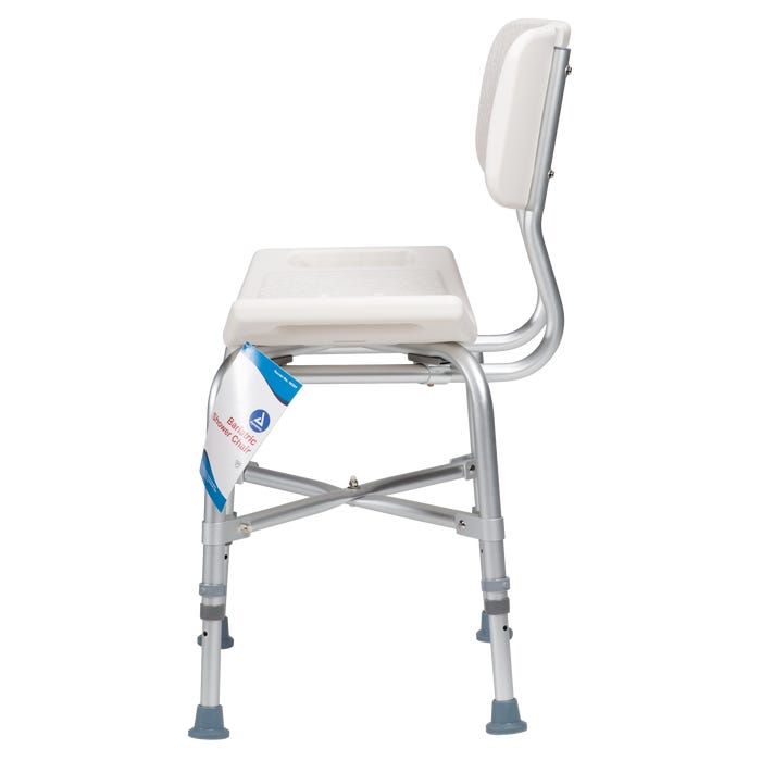 Dynarex Bariatric Shower Chair with Back - Secure Bathing Aid