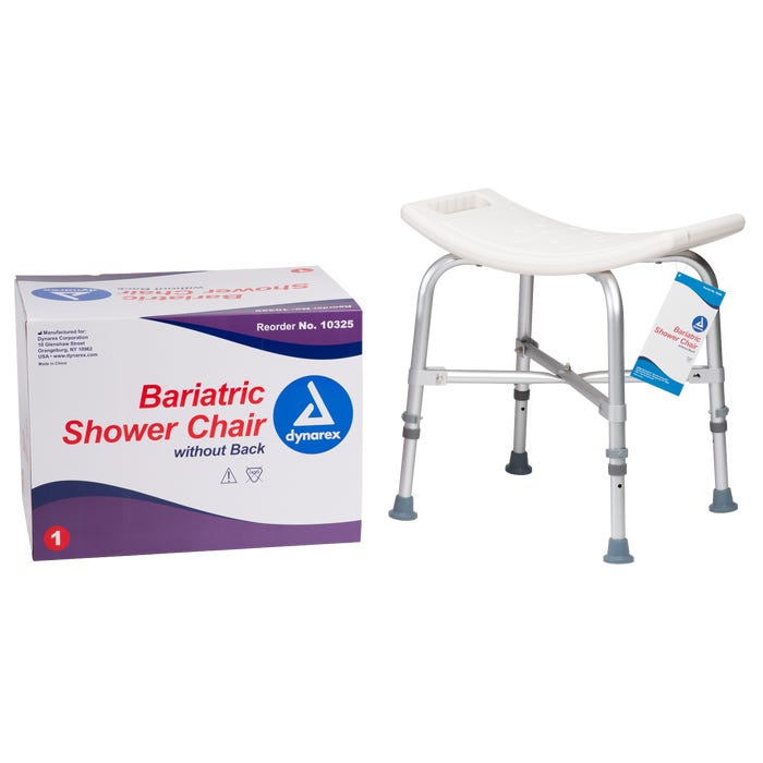 Dynarex Bariatric Shower Chair Without Back - Secure Bathing Solution