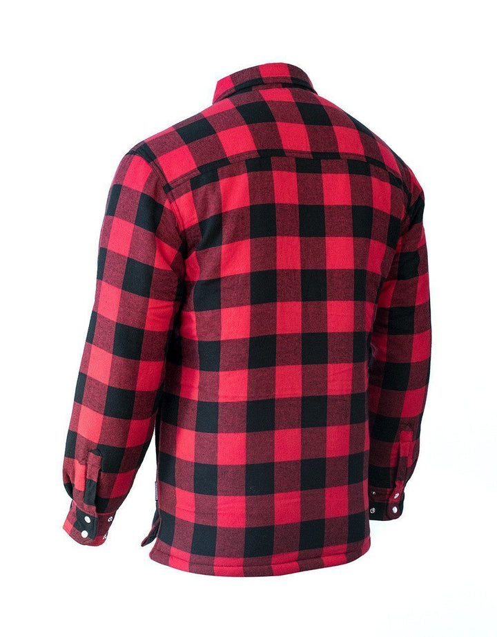 ForceField Red Buffalo Plaid Quilt-Lined Flannel Shirt Jacket