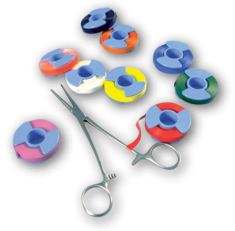 Ruban d'identification en rouleau marron, taille : 1/4" x 300"
