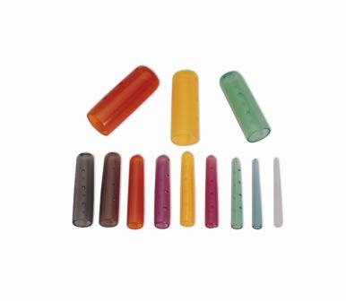 round tip protectors tinted: Size: 3-4mm, Color: Blue