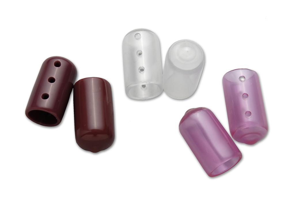 Protectores de punta de instrumento sólidos: Tamaño: 10 x 19 mm, granate, sin ventilación