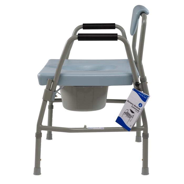 Dynarex Bariatric Drop Arm Bedside Commode - Heavy-Duty Bathroom Assist