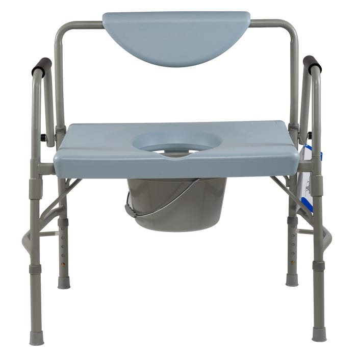 Dynarex Bariatric Drop Arm Bedside Commode - Heavy-Duty Bathroom Assist
